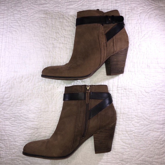 FRANCO SARTO Dotty Ankle Boots Tan Leather Sz 9 - Picture 4 of 14